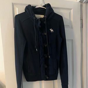 Abercrombie And Fitch Jacket Sweatshirt Navy Blue